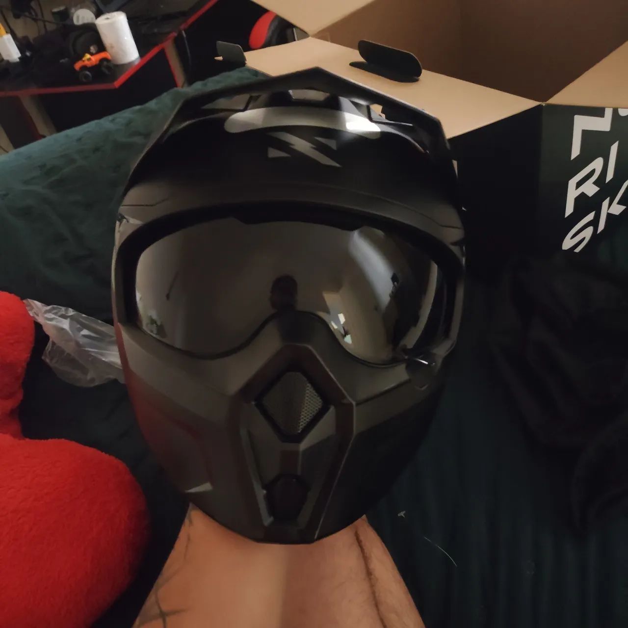 Capacete norisk Darth 2 preto tamanho 58 - Foto 2