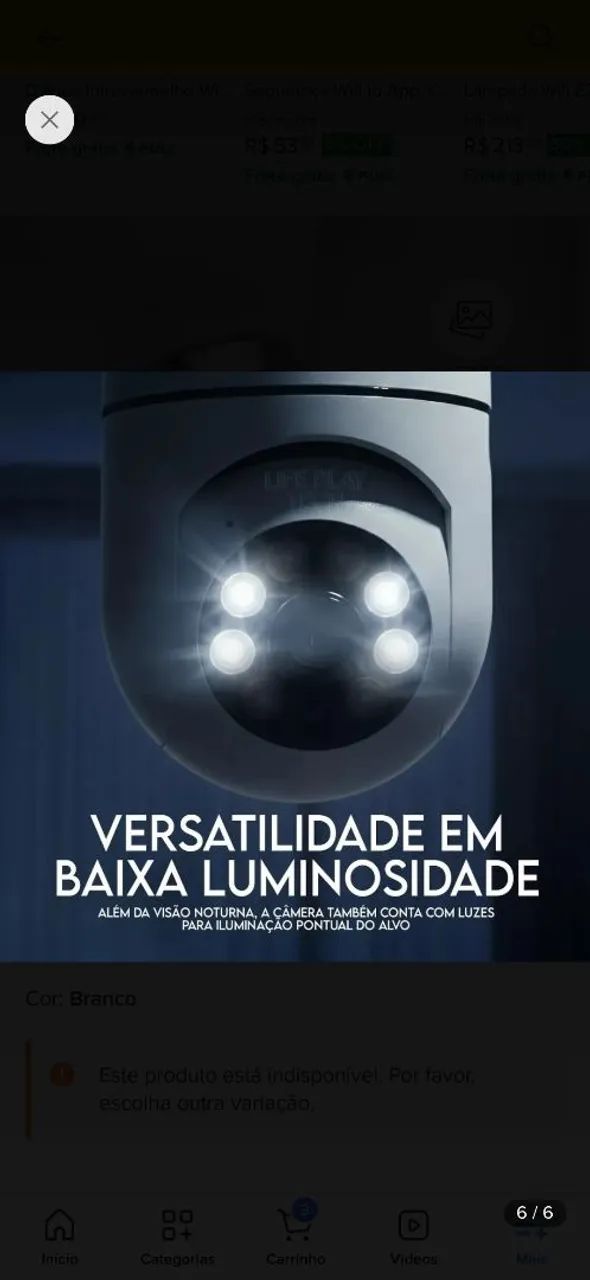 CÂMERA LÂMPADA Wi-Fi 360° - Foto 4