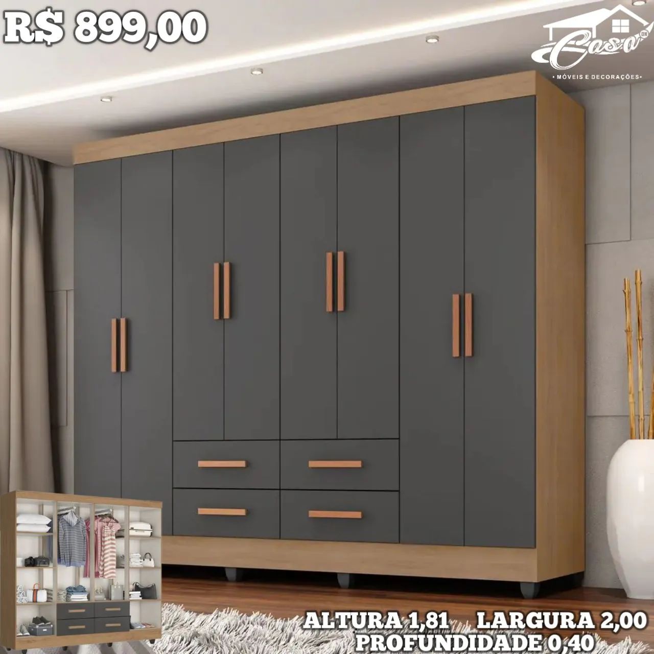Guarda Roupa R$ 899,00