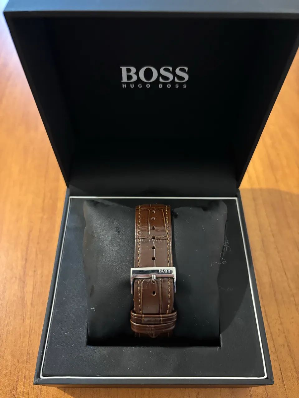 Relógio Hugo Boss Cronógrafo Couro Marrom - Foto 2