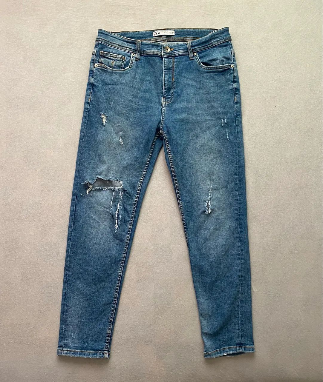 Calça Jeans Zara Destroyed Masculina - 40 - Foto 2