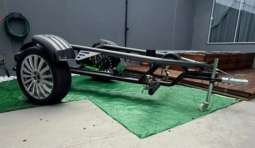 Carretinha basculante TOP!!! (reboque) para moto - Foto 3