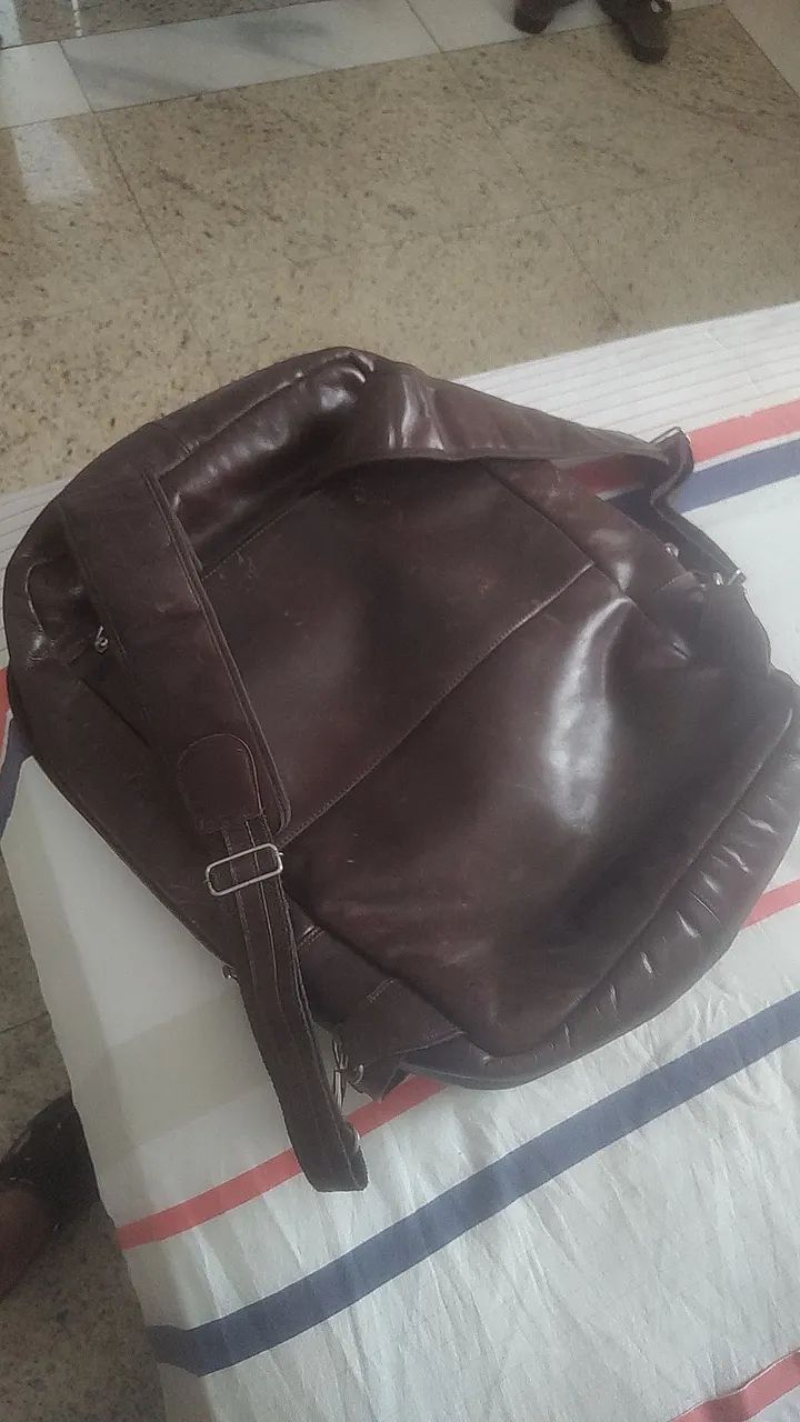 Mochila de couro legítimo  - Foto 3