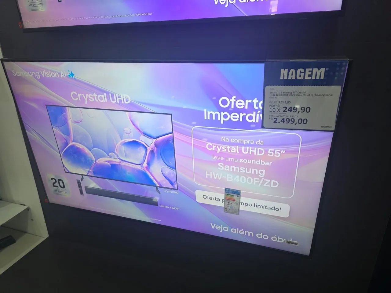 Smart tv Samsung Crystal 55 polegadas uhd 4k 
