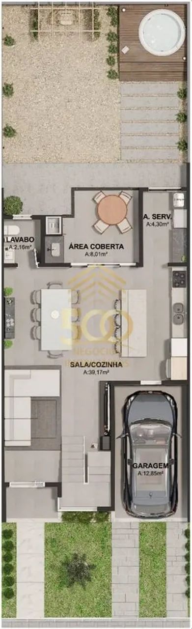Residencial  Casa de Condomínio - Venda - 154,00 (M²) de Área Total - 154,00 (M²) de Área  - Foto 3
