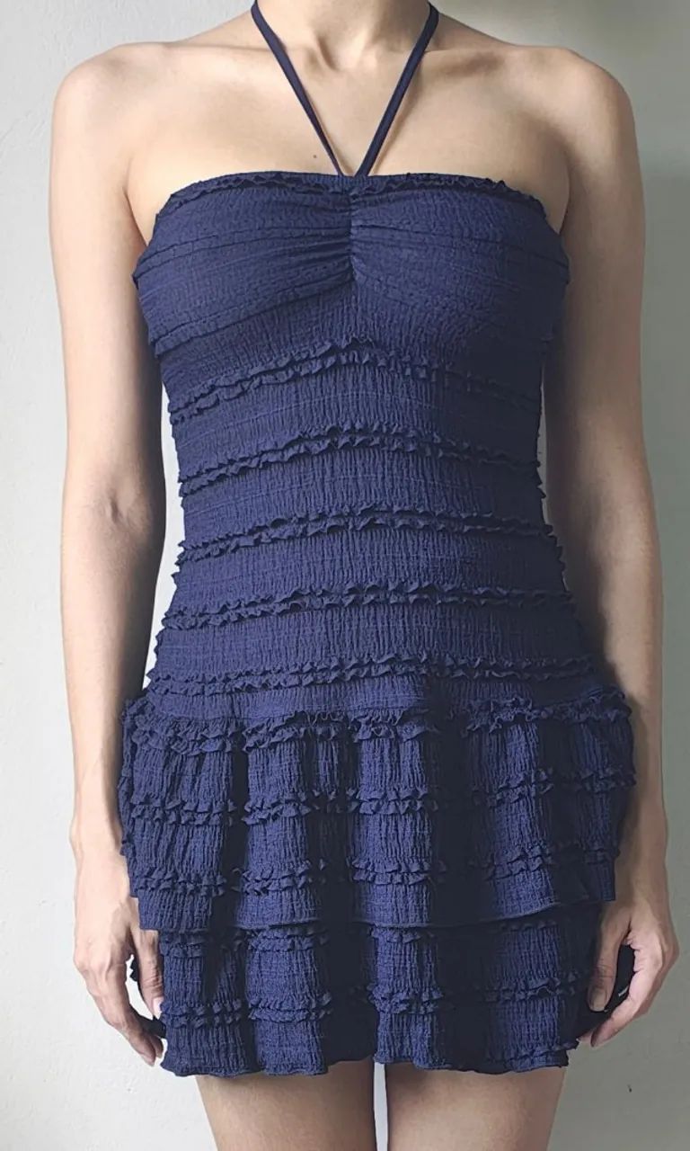 Vestido Moda Verão Azul *USADO*