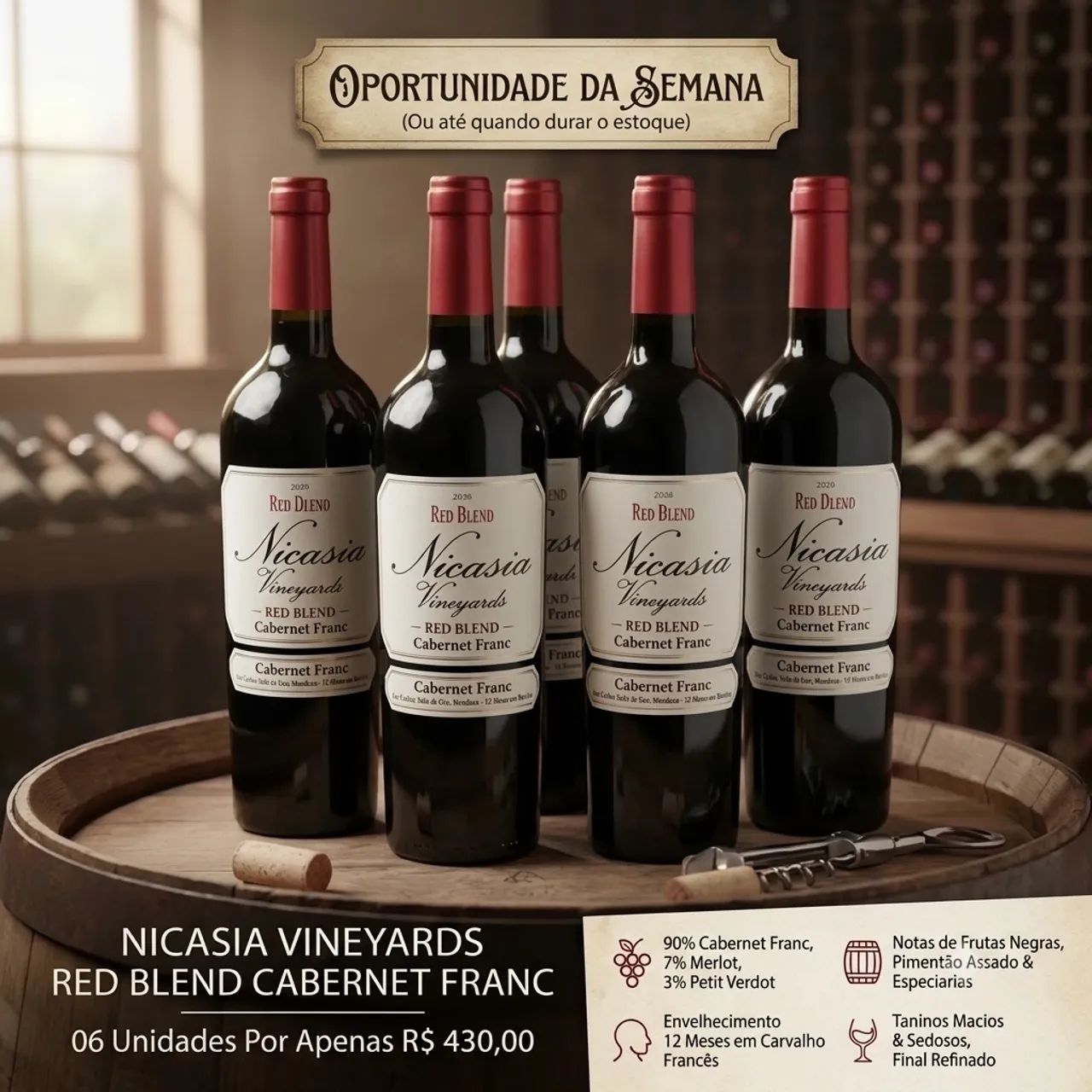 Nicasia Vineyards Red Blend Cabernet Franc  - Foto 3