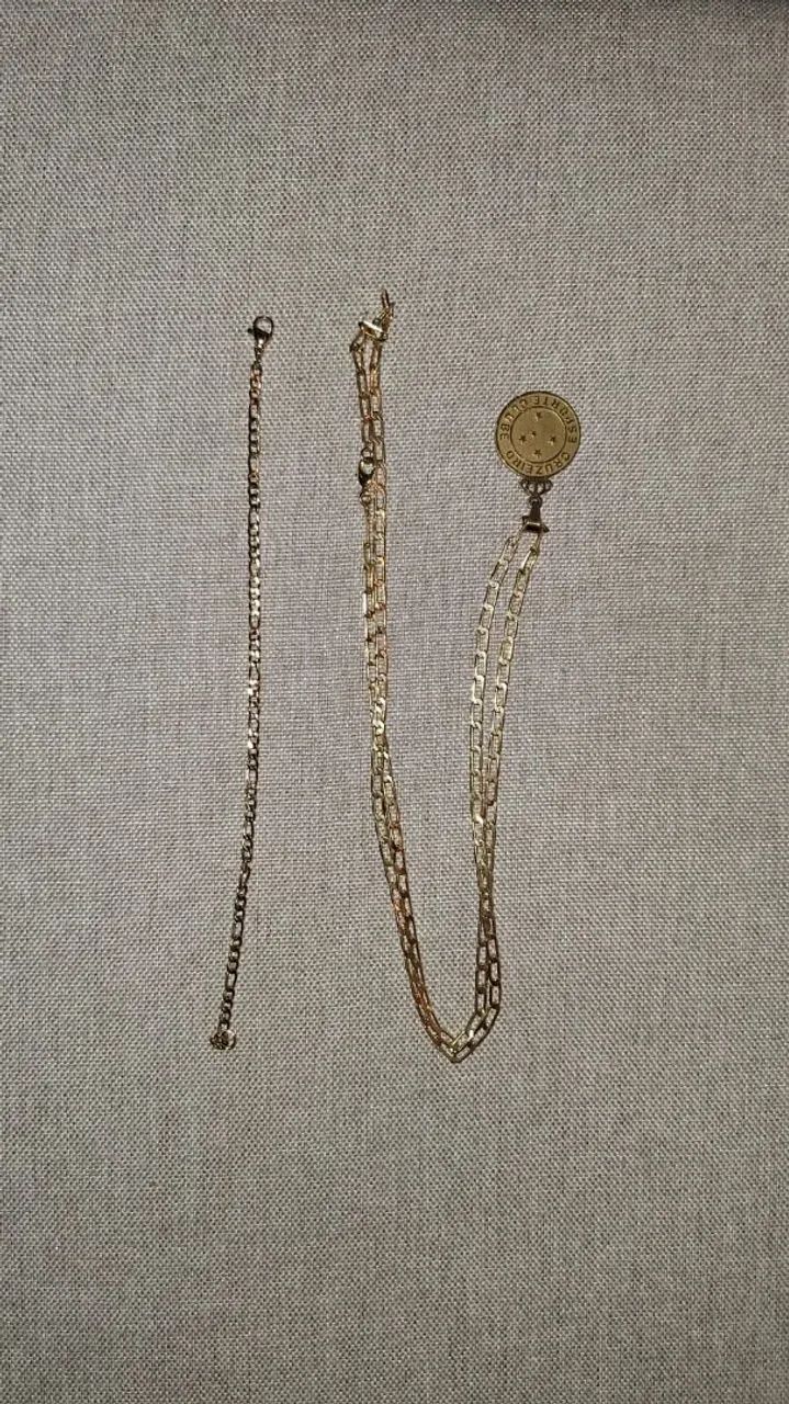 Correntinha banhada e pulseira banhada  - Foto 2