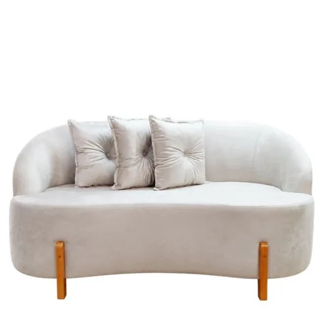 Sofá Lounge Feijão 165cm Veludo