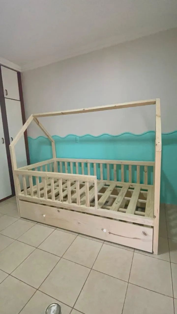 Bicama solteiro montessori casinha - Foto 4
