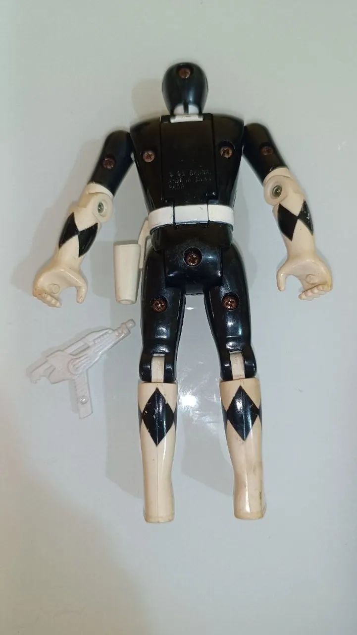 Power Rangers Preto - BANDAI 1993 - Zack Black Ranger Figure