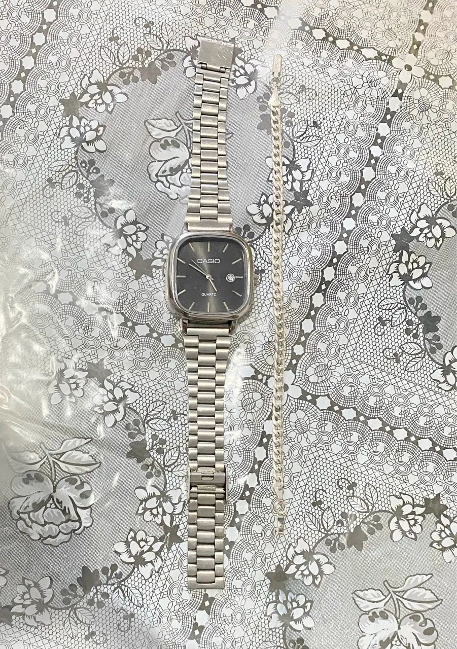 Vende-se Relógio Casio + Pulseira banhada de Prata  - Foto 4