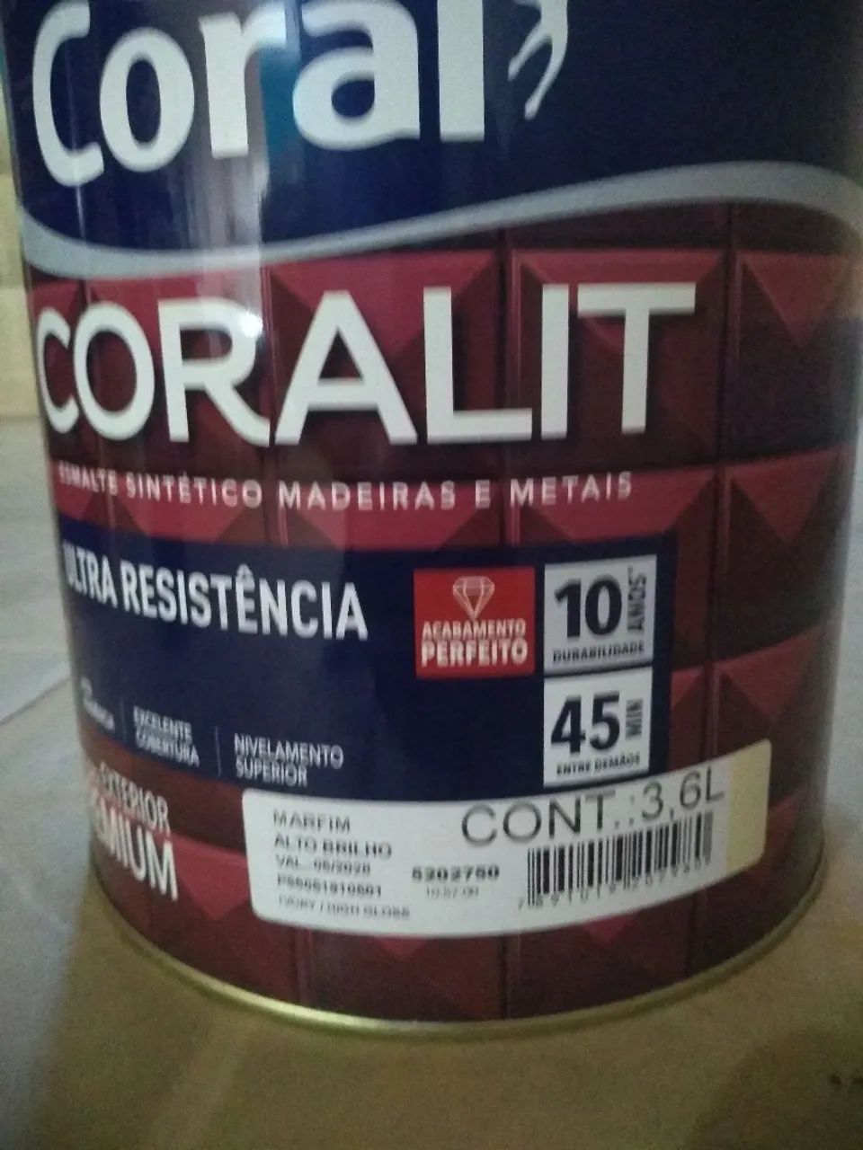 Tinta esmalte coralit marfim galão  - Foto 2