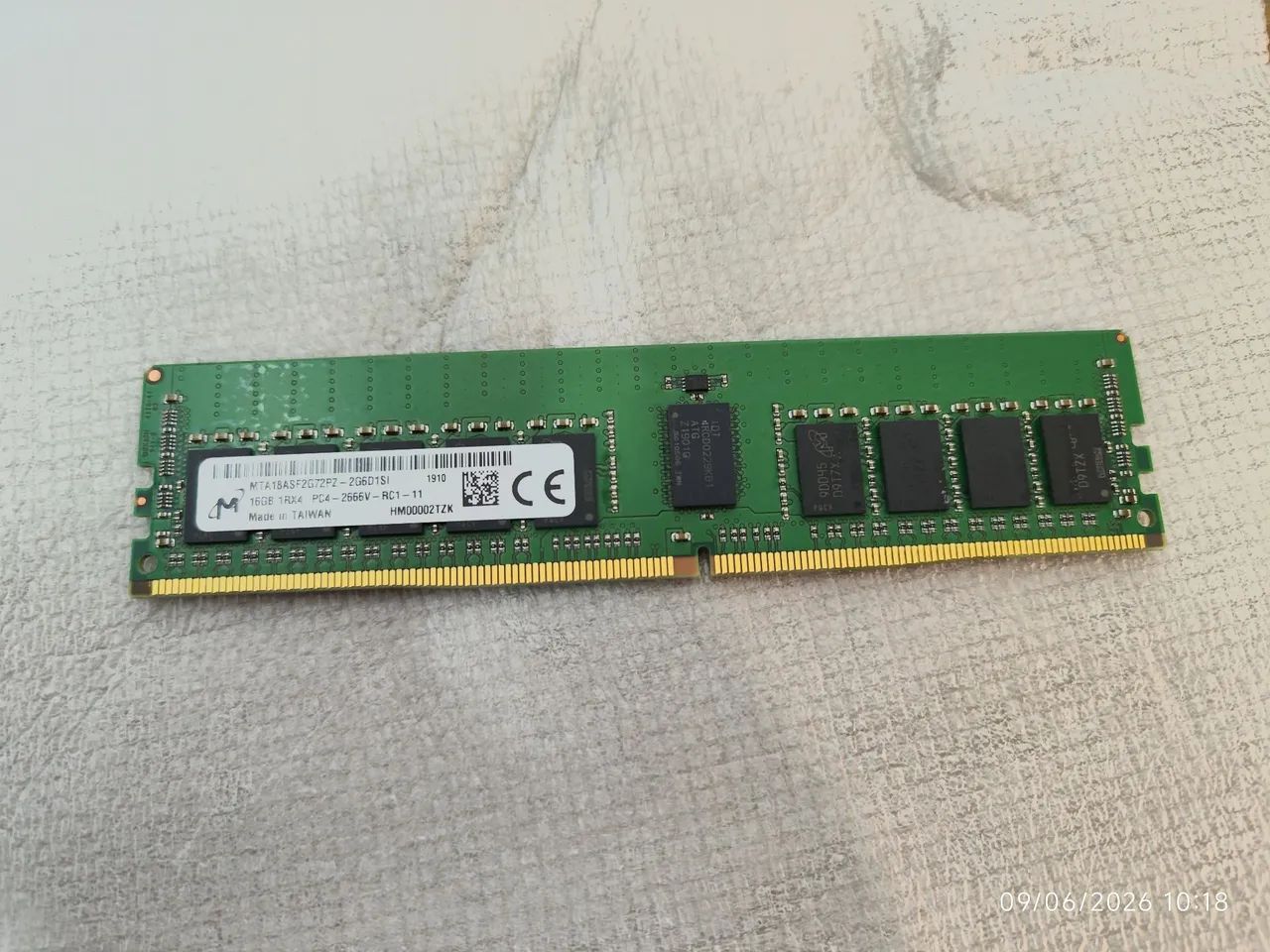 Memória ram ECC DDR4 16GB 