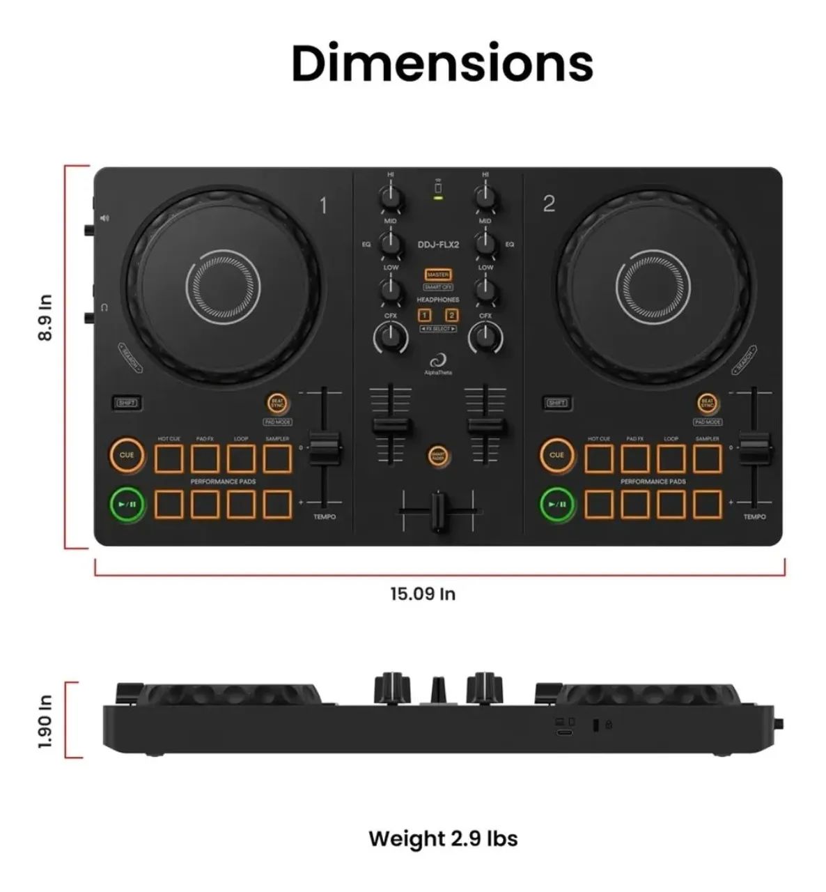 Controladora DJ Pioneer FLX 2 - Foto 3