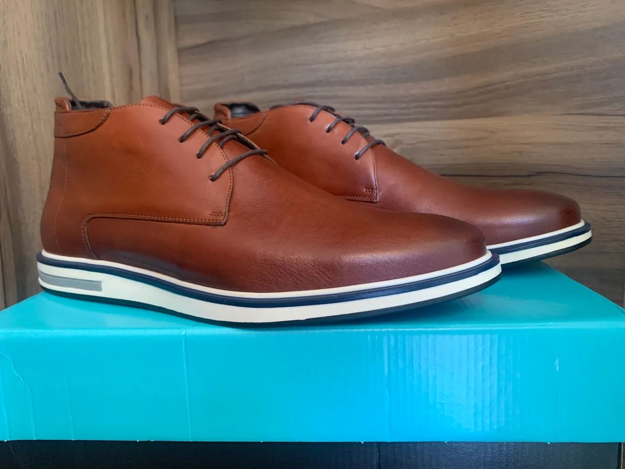 Bota couro CNS Marrom tamanho 40  - Foto 5