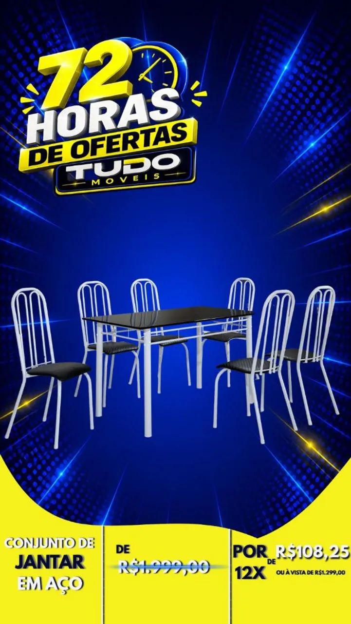SALA DE JANTAR COM 6 CADEIRAS