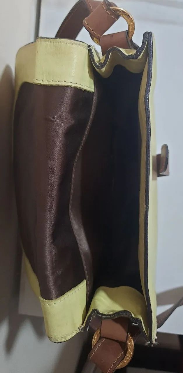 Bolsa transversal, couro legítimo, usado - Foto 2