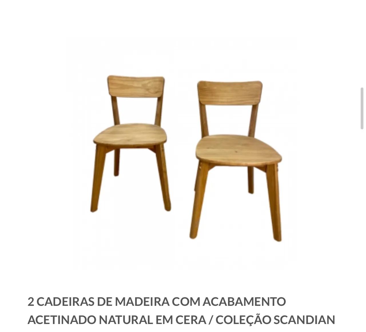 MESA + CADEIRAS MADEIRA MAÇICA SEMINOVA  - Foto 3