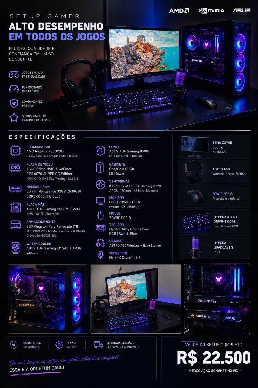 Setup gamer completo