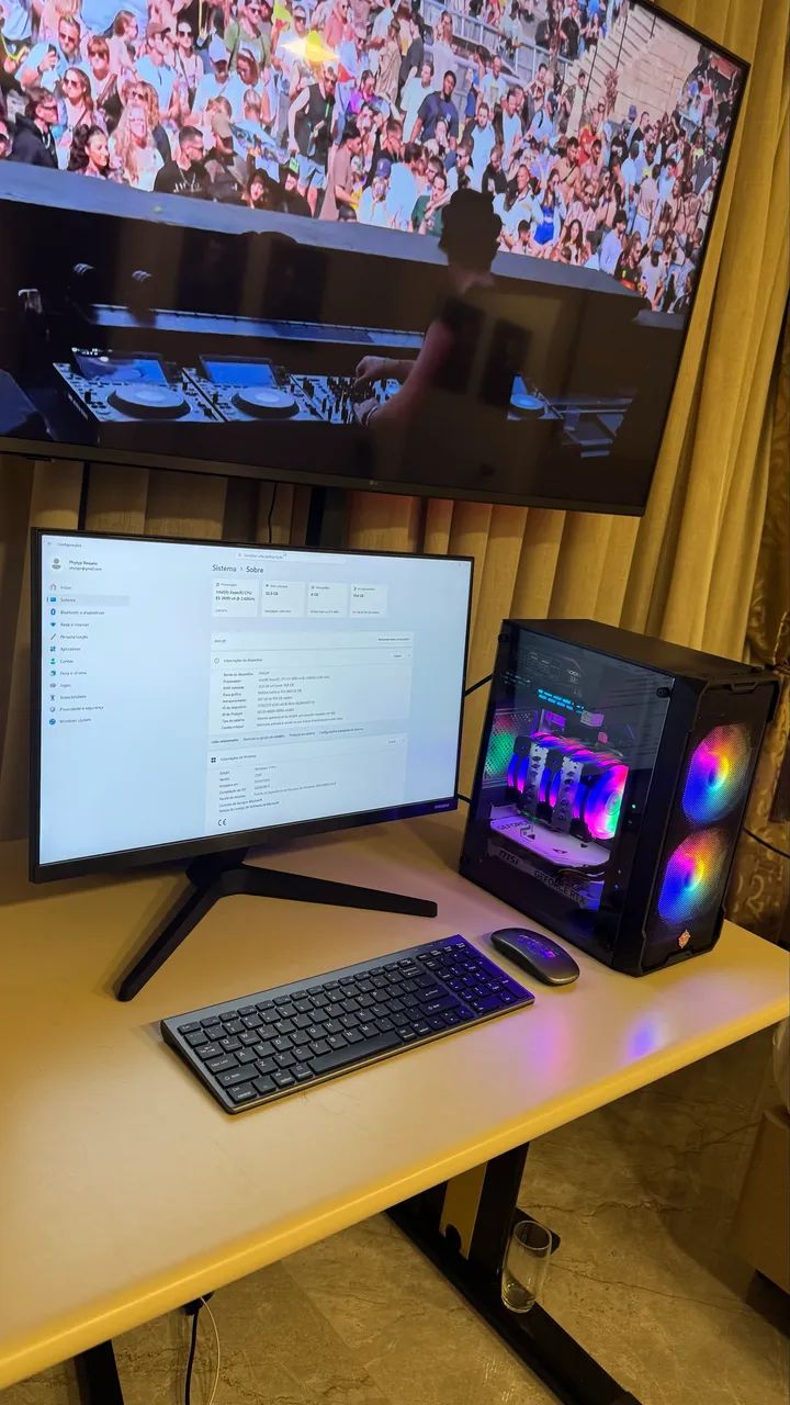 PC Gamer Completo RTX 4060 + 32GB RAM + SSD NVMe 1TB + Monitor Samsung 24?