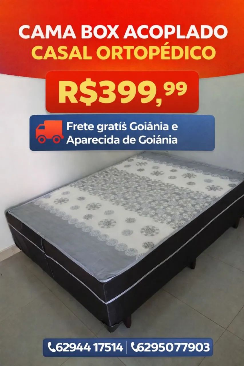 Cama box acoplado casal 