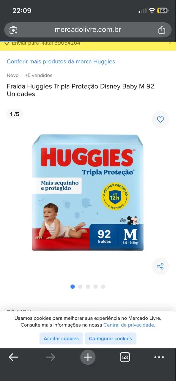 Fralda Huggies Tripla Proteção Tamanho M - Foto 2