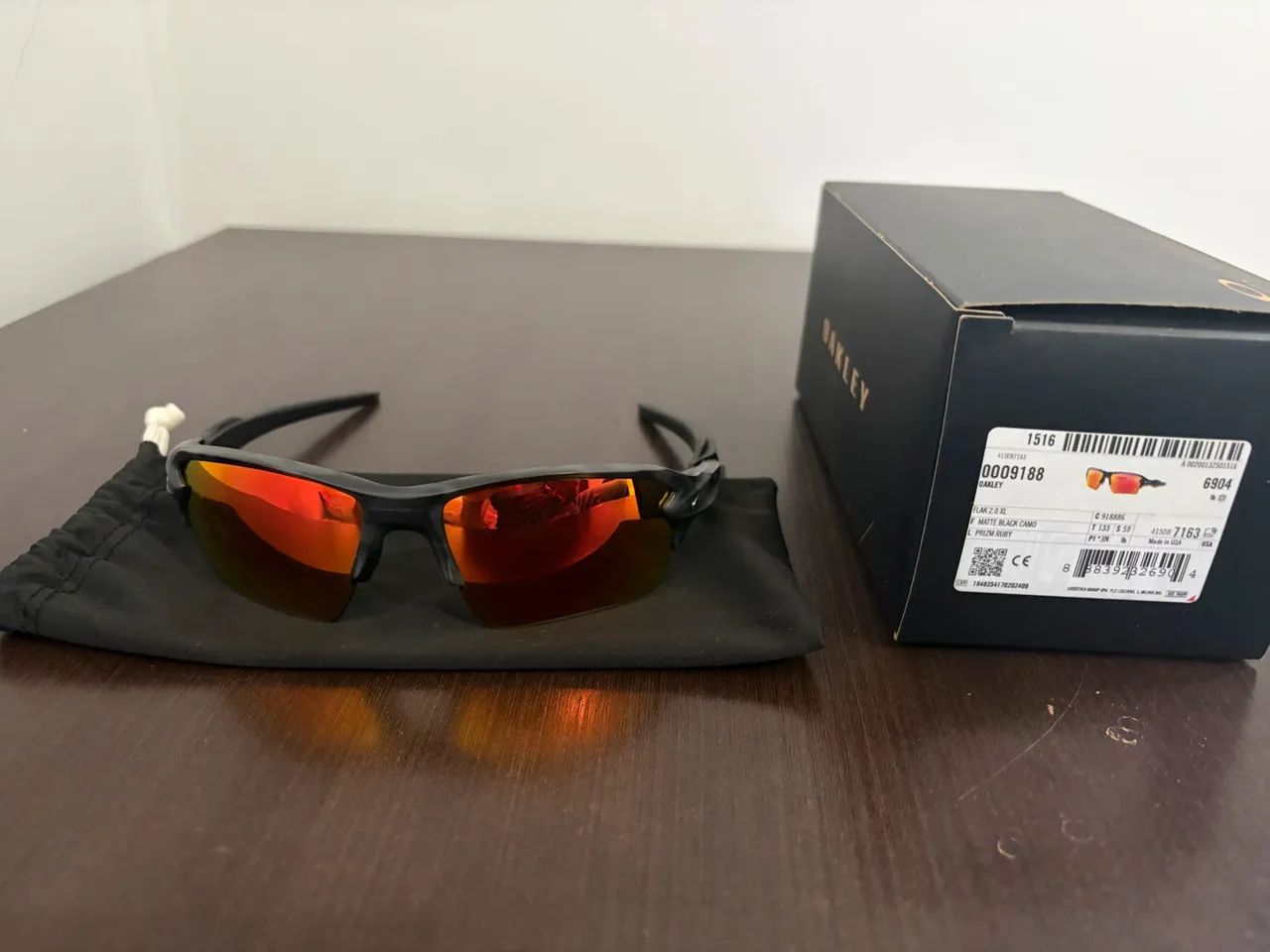 Óculos Oakley flak 2.0 camo ruby prizm - Foto 2