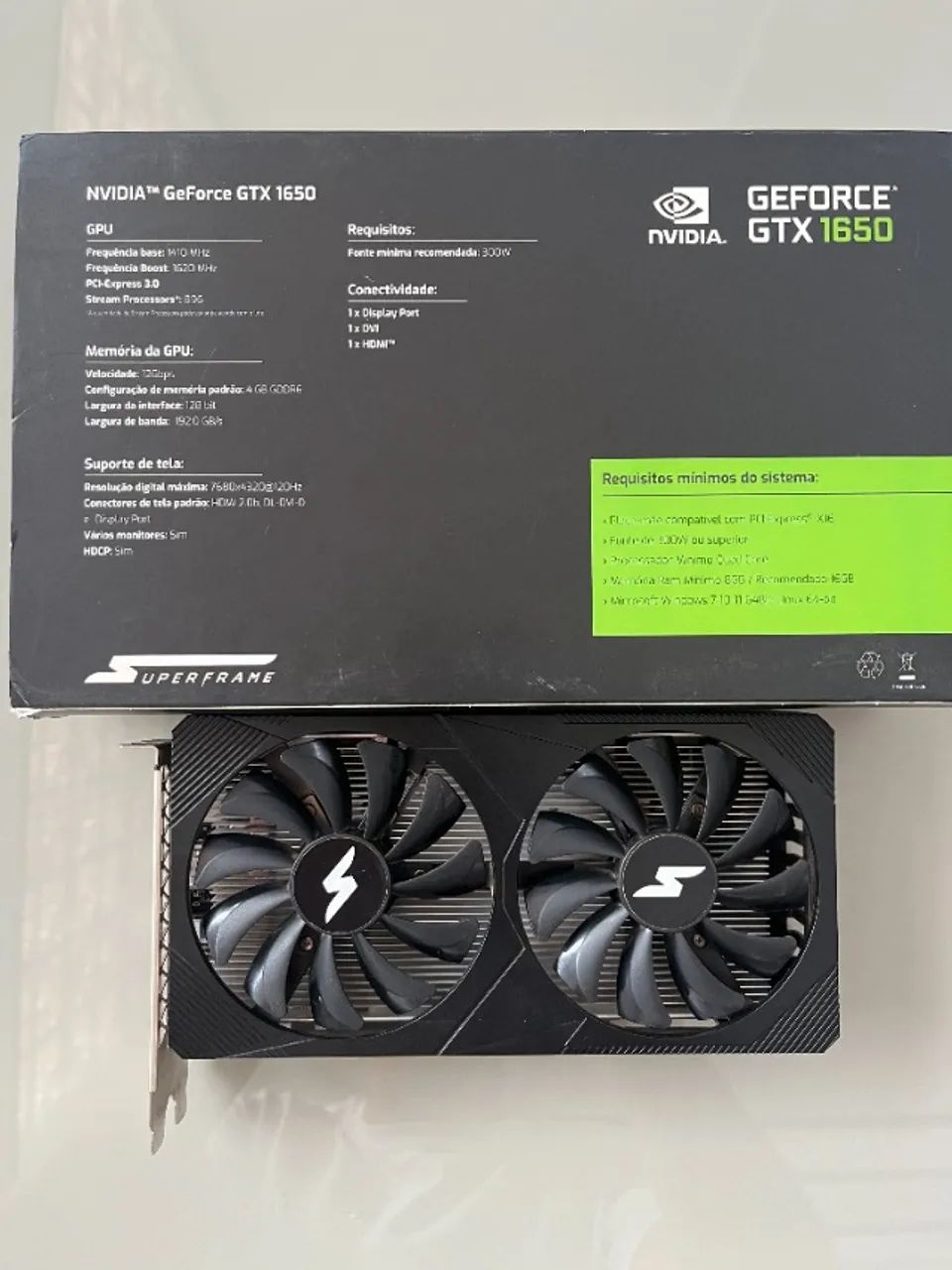 Placa de vídeo GTX 1650 DDR6 + Caixa Original - Foto 3