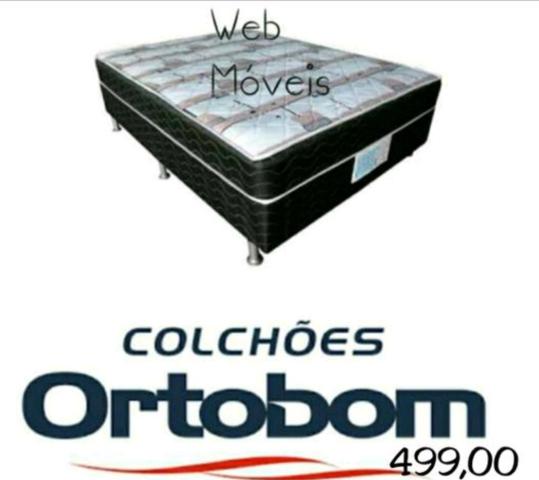 Box casal de molas Ortobom " ENTREGA HOJE OU EM ATÉ 24 HORAS -