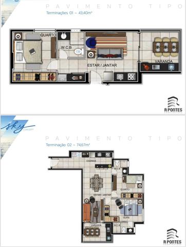 Sky - Apartamentos Studio, Quarto e Sala e 2/4 - Foto 2