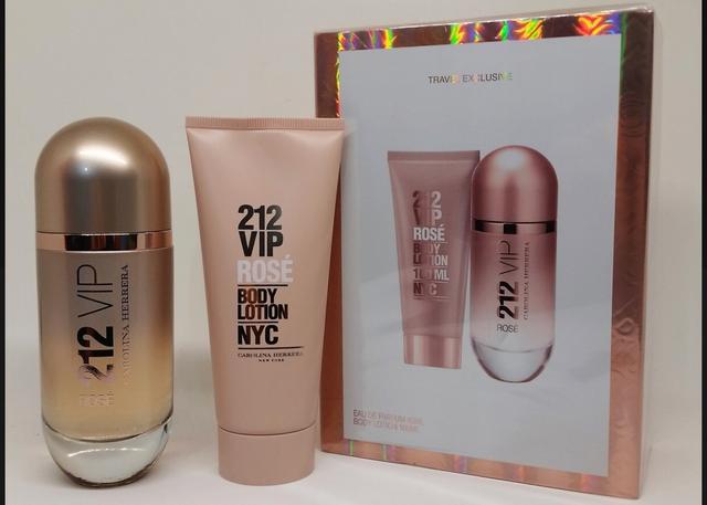 5 x R$: 83,80 Perfume Carolina Herrera Kit 212 VIP Rose - Foto 3