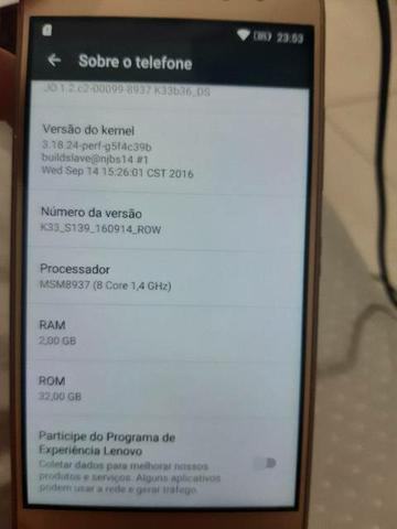 Smartphone Lenovo Vibe K6 Dual Chip Android Tela 5" 32GB 2G Câmera 13MP - Foto 2