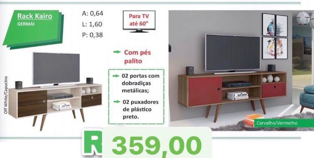 Rack com portas (ENTREGO HOJE)