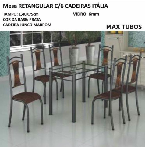 Mesa Itália 6 Cadeiras - Foto 3