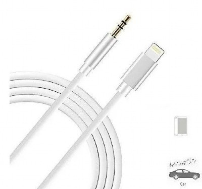Cabo P2 Auxiliar iPhone 7, 8, X Lightning Para 3,5mm
