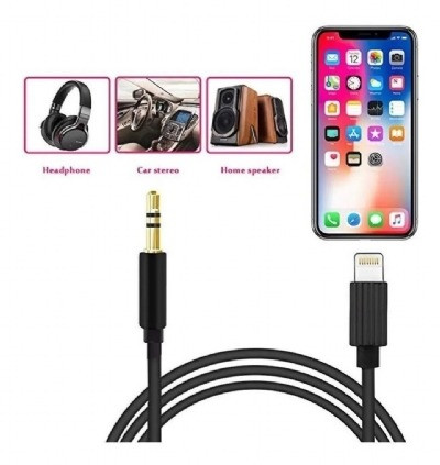 Cabo P2 Auxiliar iPhone 7, 8, X Lightning Para 3,5mm - Foto 2