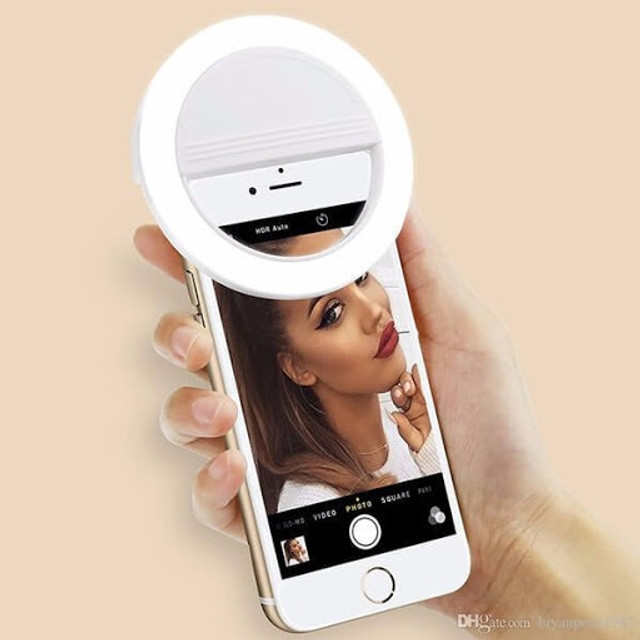 Luz de Selfie Ring Light Anel Led Flash Celular Tablet Smartphone Recarregável