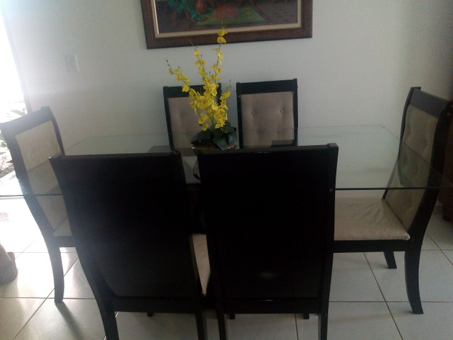 Mesa de Jantar de Vidro com 6 Cadeiras - Foto 4