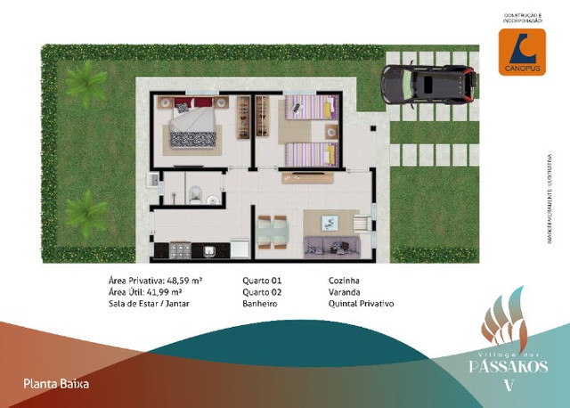 57- Casa no Pássaros V, Entrada de 499 e desconto especial este mês! - Foto 4