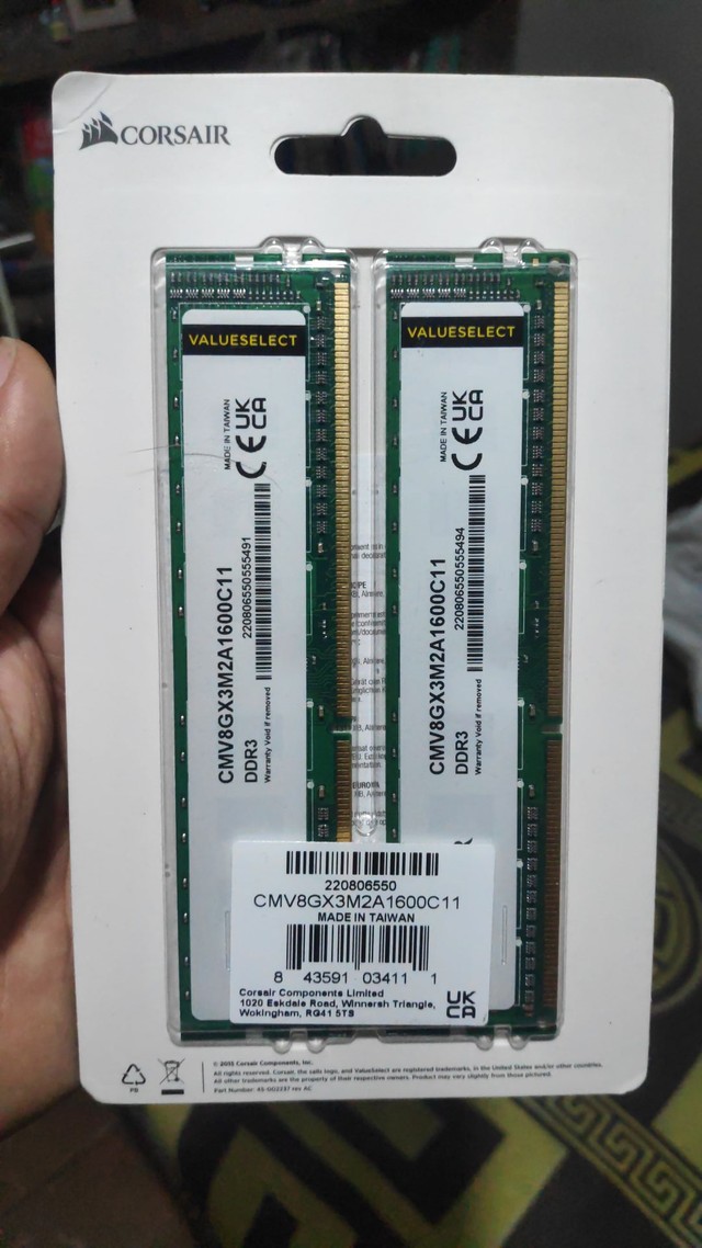 Memória Ram DDR3 8GB (2X4GB)