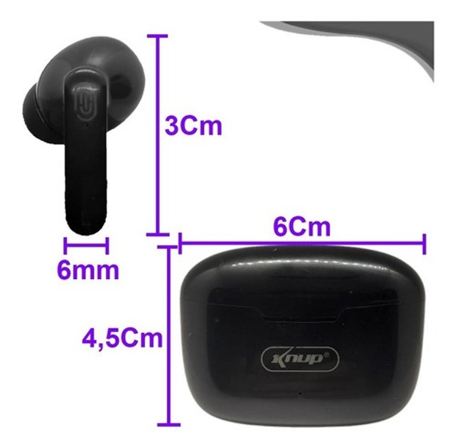 Fone De Ouvido Bluetooth Sem Fio 5.1 Kp-tws05- Knup - Foto 2