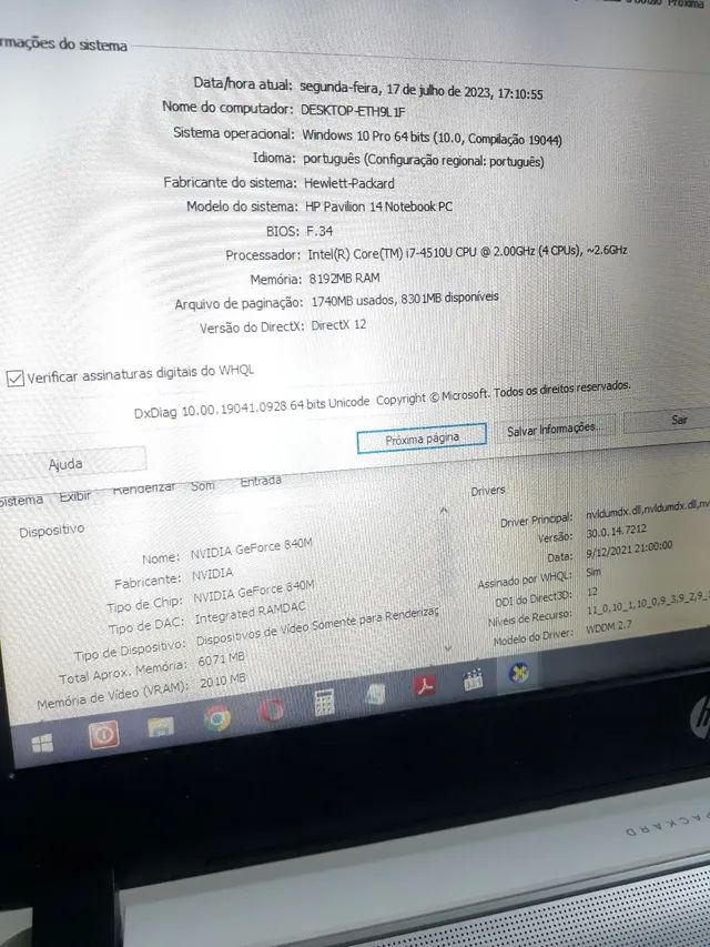 I M P E C Á V E L Ultrabook Corei7GameR 4510u/8GbRam/HD500GB/Bateria 4 Hrs