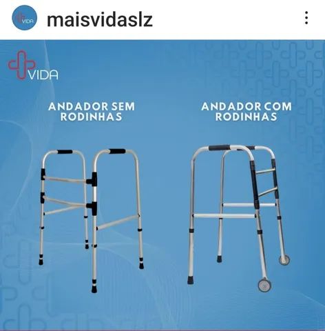 Andador em alumínio ajustável a altura 