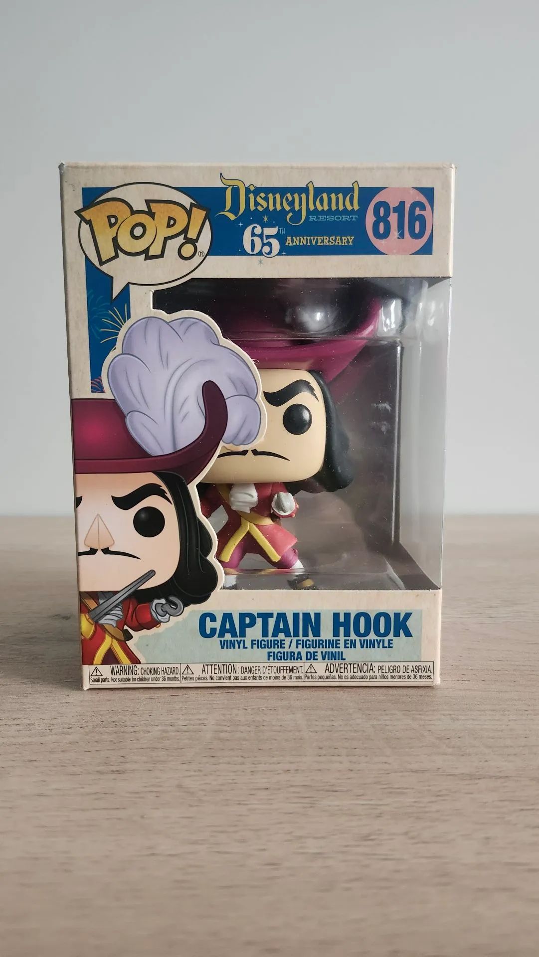 Funko Pop Captain Hook Disneyland 65º Aniversário