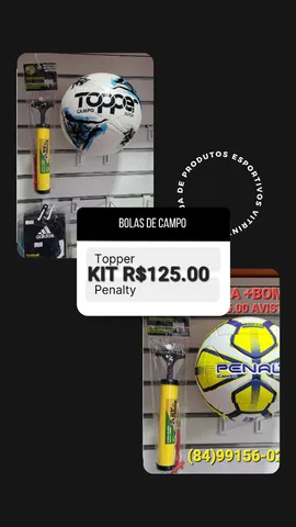 PROMOÇÃO KIT BOLA + BOMBA DE AR -R$125.00 AVISTA.