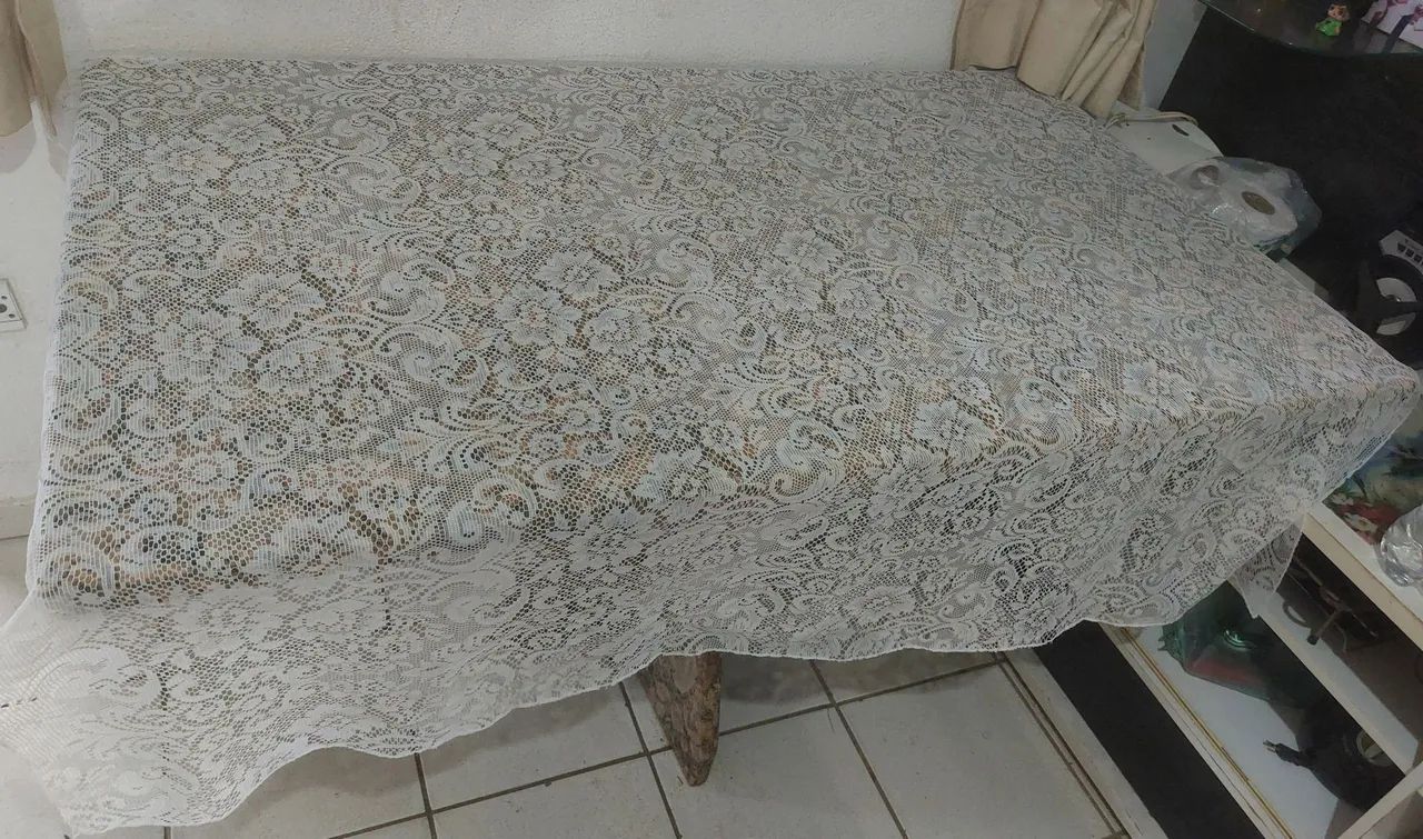 Tecido renda francesa branca neve - Foto 2