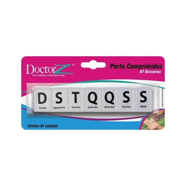 Porta Comprimidos Semanal Reta 7div Doctorz Iz722 - Foto 3