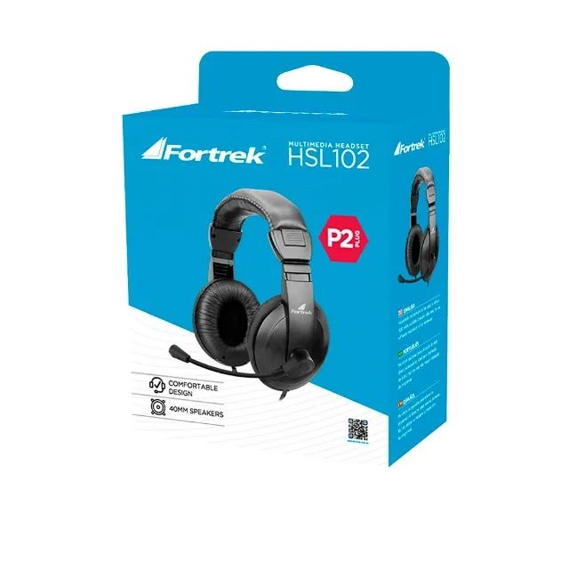 Fone de Ouvido Fortrek Multímidia HSL-102 Preto - AC2413