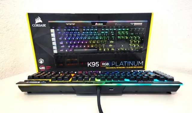 Teclado Gamer RGB Corsair K95 Platinum - Foto 4